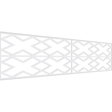 Ekena Millwork Set of Four Panels for 94 1/2"W x 24 1/4"H Fowler Fretwork Wainscot Wall Paneling WPKP12X01X47FLR